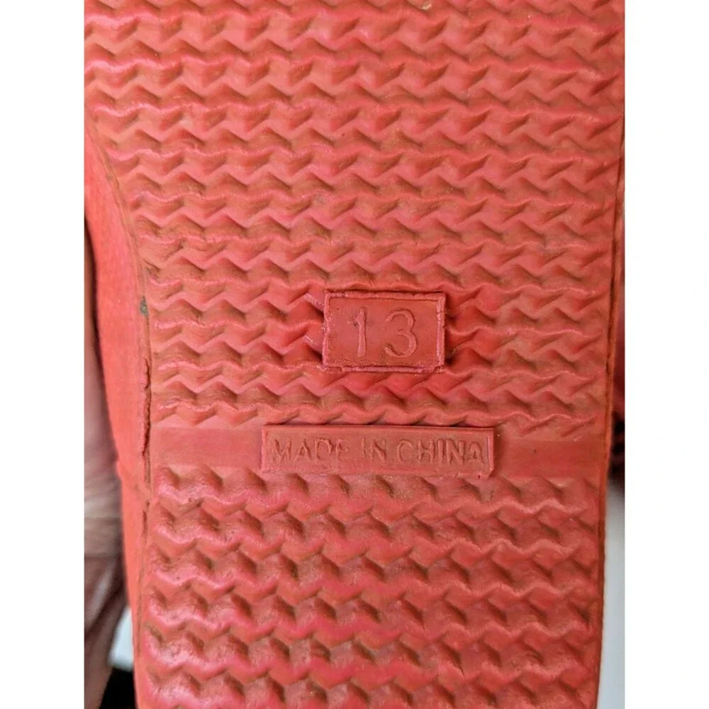 Hunter Kids First Classic Military Red Rain Boots Size 13B/1G Pull On Rubber